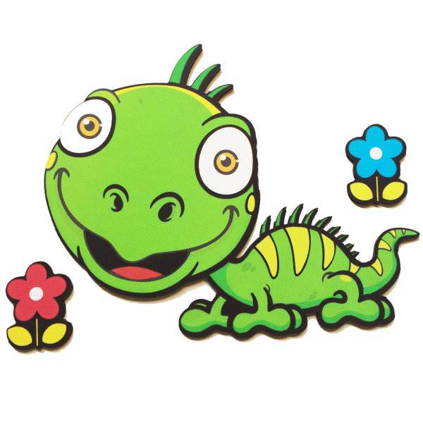 استیکر چوبی جیک جیک مدل کاراکتر مارمولک، Jikjik Charachter Lizard Wood Sticker