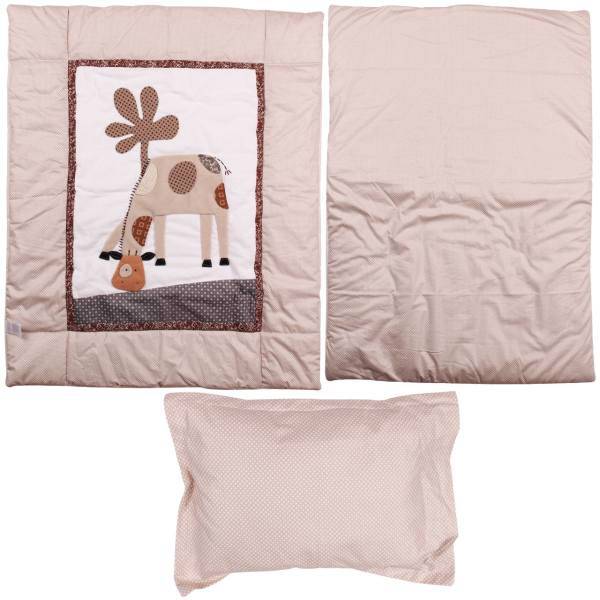 سرویس 3 تکه خواب نوزادی بی اند پی مدل زرافه، B And P Giraffe Baby Bed Set 3 Pieces