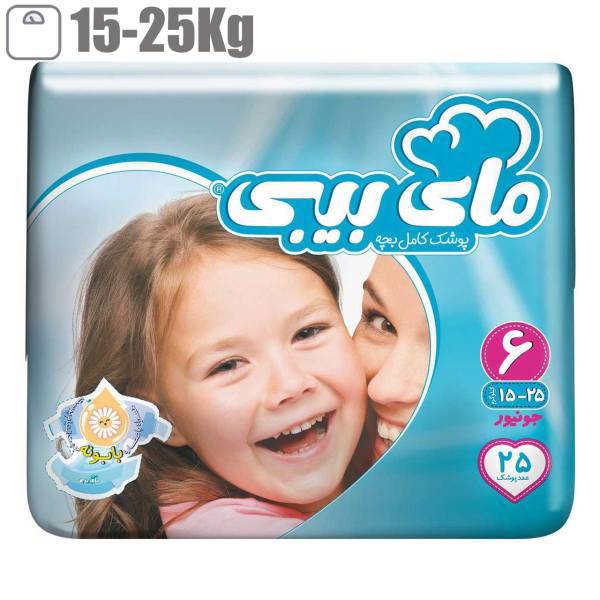 پوشک مای بیبی مدل Chamomile سایز 6 بسته 25 عددی، My Baby Chamomile Size 6 Diaper Pack of 25