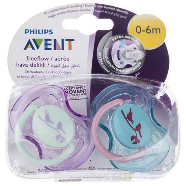 پستانک ارتودنسی اونت مدل SCF172/68C بسته 2 عددی، Avent SCF172/68C Orthodontic Pacifier Pack Of 2