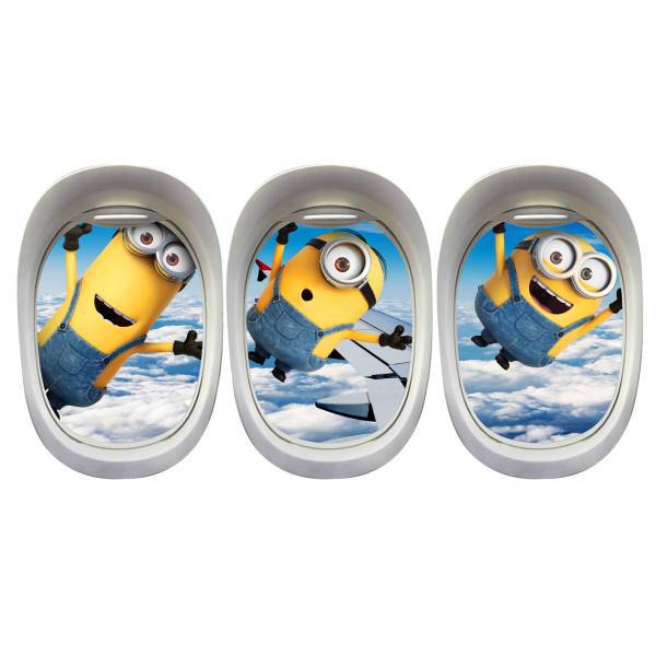 استیکر ژیوار طرح مینیون ها و هواپیما، Zhivar Minions And Air Sticker