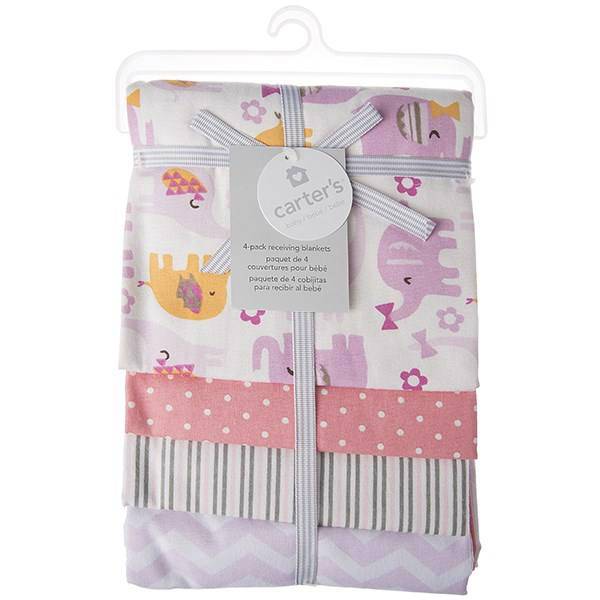 خشک کن کارترز مدل Pink Elephant بسته 4 عددی، Carters Pink Elephant Drying Towel Pack of 4