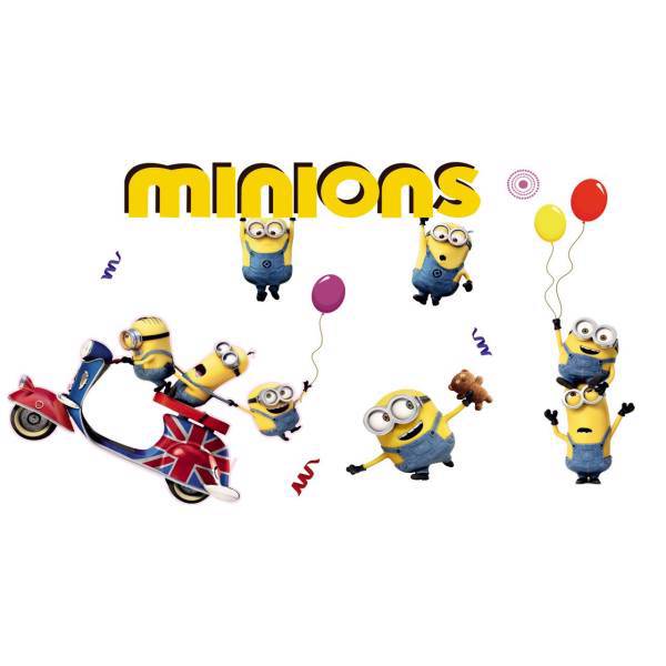 استیکر چوبی جیک جیک مدل مینیون های شیطون، Jikjik Funny Minion Wood Sticker