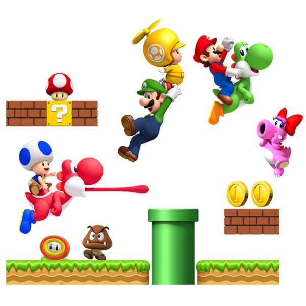 استیکر سه بعدی ژیوار طرح بازی ماریو - قارچ خور، Zhivar Super Mario Game 3D Wall Sticker