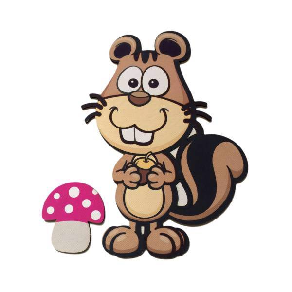 استیکر چوبی جیک جیک مدل کاراکتر سنجاب، Jikjik Charachter Squirrel Wood Sticker