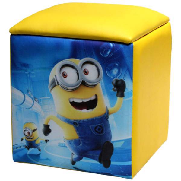 جلو مبلی کودک پینک مدل Minion، Pink Minion Kids Sofa Puff