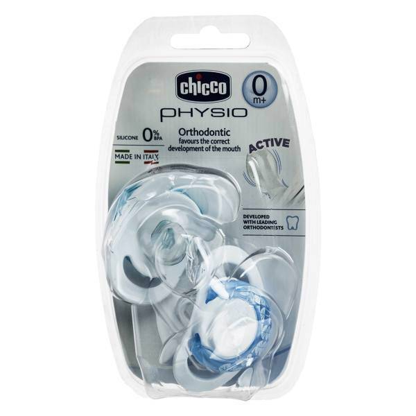 پستانک ارتودنسی چیکو مدل 72930BG بسته 2 عددی، Chicco 72930BG Orthodontic Pacifier Pack Of 2