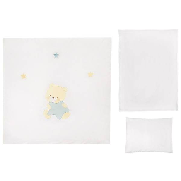 سرویس 3 تکه لحاف کودک مدل Bears And Stars، Bears And Stars Kids Duvet Set 3 Pcs