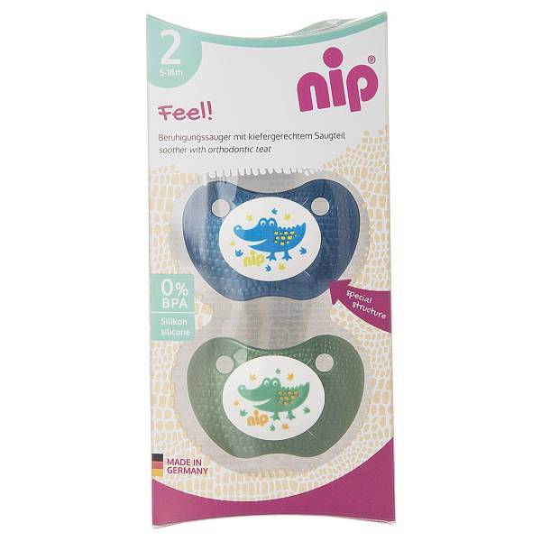 پستانک ارتودنسی نیپ مدل 31306BG بسته 2 عددی، Nip 31306BG Pacifier And Accessories Orthodontic Size2 Pack Of 2