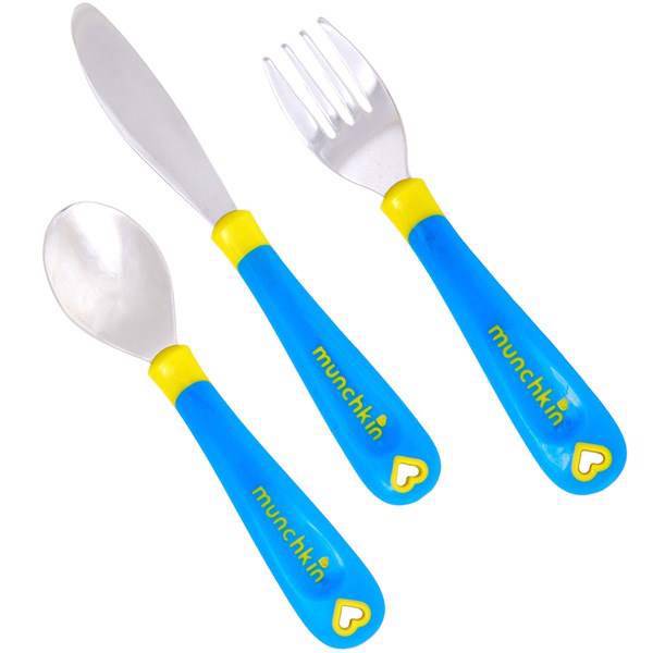 ست قاشق و چنگال و چاقو مانچکین مدل Toddler Utensils، Munchkin Toddler Utensils Spoon and Fork and Knife Set