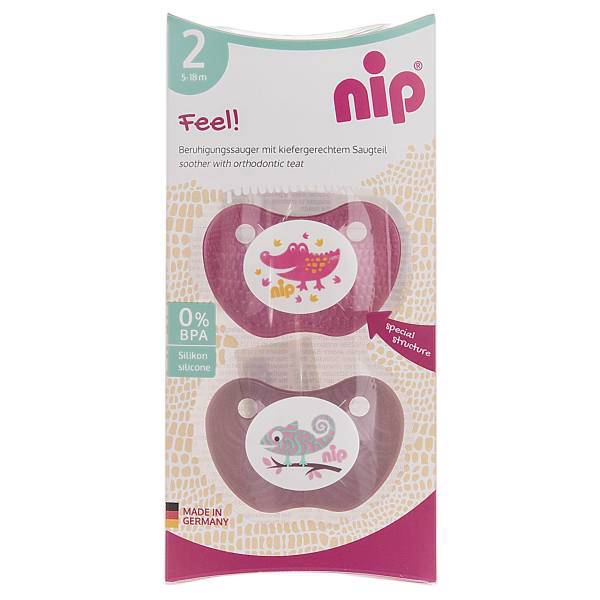 پستانک ارتودنسی نیپ مدل 31306PP بسته 2 عددی، Nip 31306PP Pacifier And Accessories Orthodontic Size2 Pack Of 2