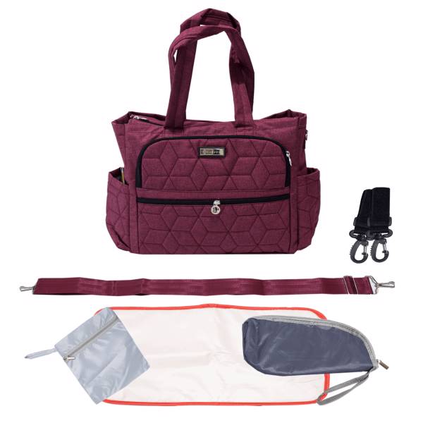 ساک لوازم کودک لالابای مدل 277DarkRed، Lullaby 277DarkRed Diaper Bag