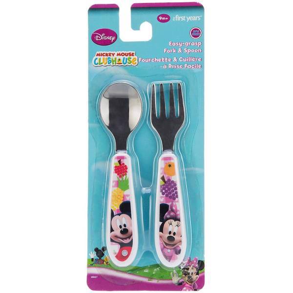 قاشق و چنگال فرست یرز مدل میکی موس، The First Years Mickey Spoon and Fork