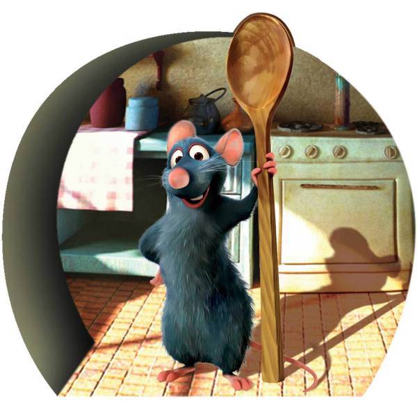 استیکر سه بعدی ژیوار طرح موش سرآشپز، Zhivar Ratatouille 3D Wall Sticker