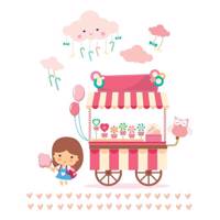 استیکر سالسو طرح Candy Carriage Salso Candy Carriage Sticker