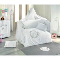 سرویس 9 تکه لحاف کودک کیدبو مدل Royal White - Kidboo Royal White 9 Pieces Kids Duvet Set