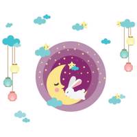 استیکر سالسو طرح Moon And Rabbit - Salso Moon And Rabbit Sticker