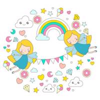 استیکر سالسو طرح Little Angel - Salso Little Angel Sticker