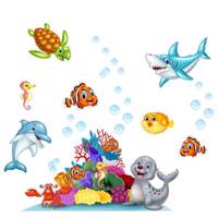 استیکر سه بعدی ژیوار طرح ماهی های دوست داشتنی - Zhivar Lovely Fishes 3D Wall Sticker