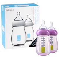 شیشه شیر یومیی مدل N100005-P ظرفیت 260 میلی لیتر بسته 2 عددی Umee N100005-P Baby Bottle 260 ml Pack Of 2