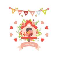 استیکر سالسو طرح Hello Baby - Salso Hello Baby Sticker