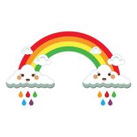 استیکر سه بعدی سالسو طرح بارش رنگین کمان - Salso Rian Rainbow 3D Sticker