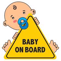 استیکر کودک بیبی آن بورد گراسیپا مدل کودک نشسته - Grasipa the sitting Baby On Board Sticker