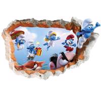 استیکر سه بعدی ژیوار طرح اسمورف ها - Zhivar The Smurfs 3D Wall Sticker