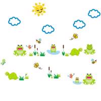 استیکر چوبی جیک جیک مدل برکه قورباغه ها Jikjik Pond Frogs Wood Sticker