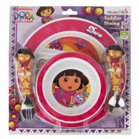 ست 4 تکه غذاخوری مانچکین Dora Munchkin Dora 4 Pieces Feeding Set