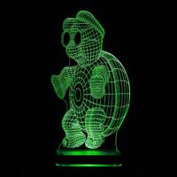 چراغ خواب سه بعدی نورا مدل لاک پشت Noura Turtle 3D Night Light