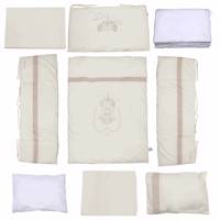 سرویس 9 تکه خواب کودک پیرکاردین مدل Cream Birdy Pierre Cardin Cream Birdy Baby Bed Set 9 Pieces