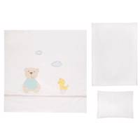 سرویس 3 تکه لحاف کودک مدل Chickens And Bear Chickens And Bear Kids Duvet Set 3 Pcs