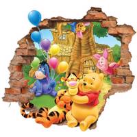 استیکر سه بعدی ژیوار طرح پو و دوستان 3 - Zhivar Pooh and Friends 3 3D Wall Sticker