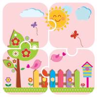 استیکر سه بعدی سالسو طرح بهار صورتی - Salso Pink Spring World 3D Sticker