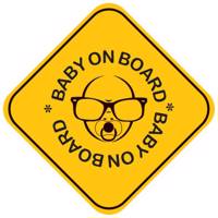 استیکر کودک بیبی آن بورد گراسیپا مدل بیبی آن بورد 04 - Grasipa Baby On Board 04 Sticker