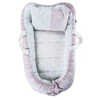 سرویس 3 تکه خواب نوزادی رها مدل Pink Crown Roha Pink Crown Baby Bed Set 3 Pieces