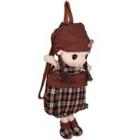 کوله پشتی اچ دبلیو دی مدل Brown Plaid Dress HWD Backpacks Brown Plaid Dress