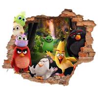 استیکر سه بعدی ژیوار طرح پرندگان خشمگین Zhivar Angry Birds 3D Wall Sticker