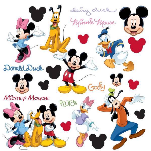 استیکر رومیت مدل Mickey And Friends Appliques، Roommate Mickey And Friends Appliques Sticker