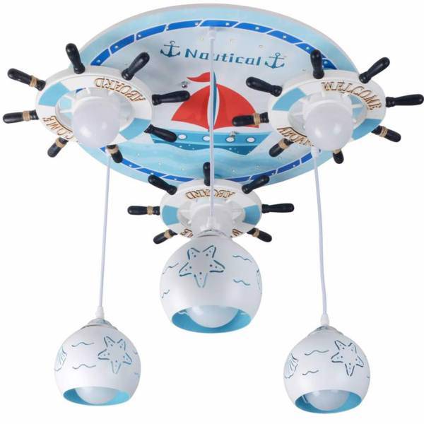 لوستر کودک ویتالایتینگ مدل سکان کشتی 2، Vitalighting Shipswheel 2 Children Chandelier