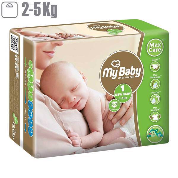 پوشک مای بیبی مدل Max Care سایز 1 بسته 20 عددی، My Baby Max Care Size 1 Diaper Pack of 20