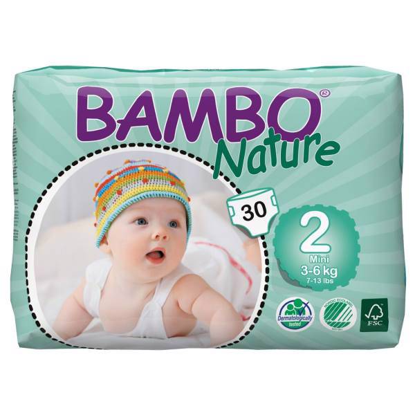 پوشک بامبو مدل Mini سایز 2 بسته 30 عددی، Bambo Nature Mini Size 2 Diaper Pack of 30