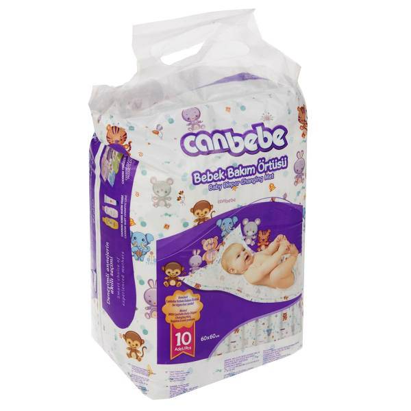 زیرانداز تعویض یکبار مصرف جان به به بسته 10 عددی مدل 1781، Canbebe 1781 Langering Disposable Baby Changing Mat Pack Of 10