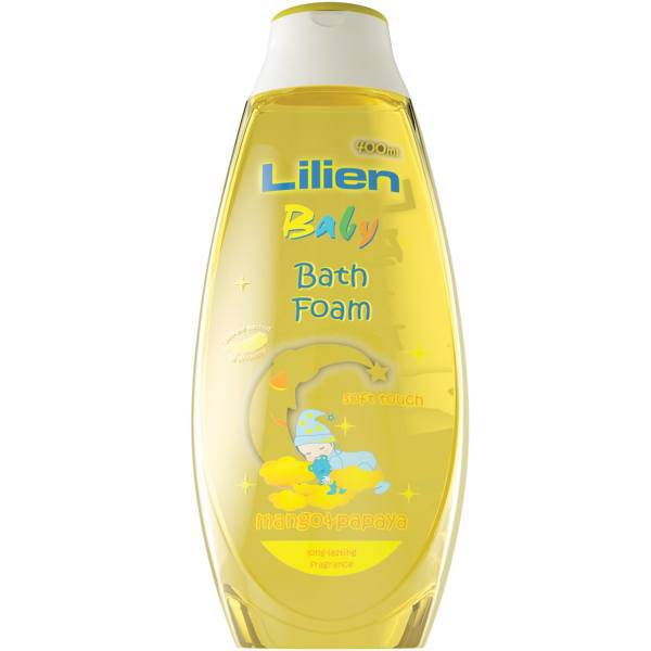 فوم حمام کودک لیلین مدل Mango and Papaya حجم 400 میلی‌لیتر، Lilien Mango Papaya Baby Bath Foam 400 ml