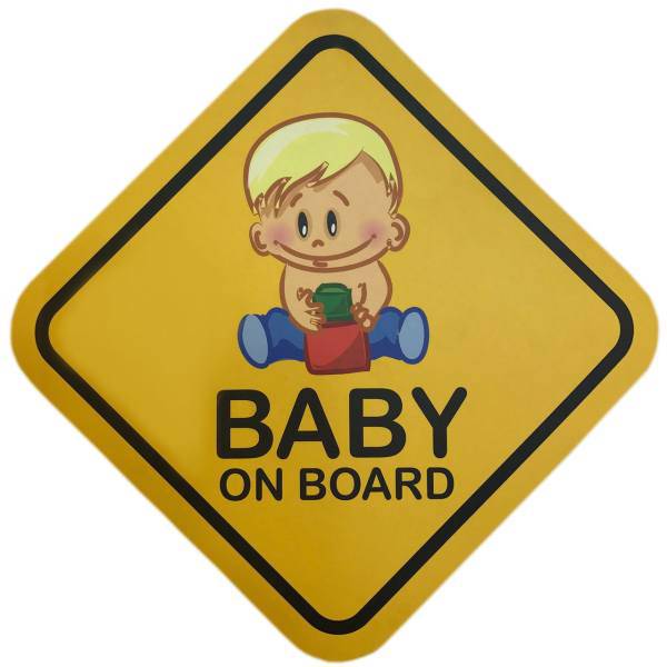 استیکر بیبی آن بورد دکوفان مدل پسر، Decofun Boy Baby On Board