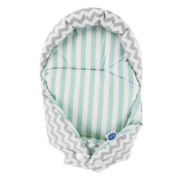 تشک آغوشی رها مدل Zigzag And Stripes، Roha Zigzag And Stripes Baby Cuddle Bed