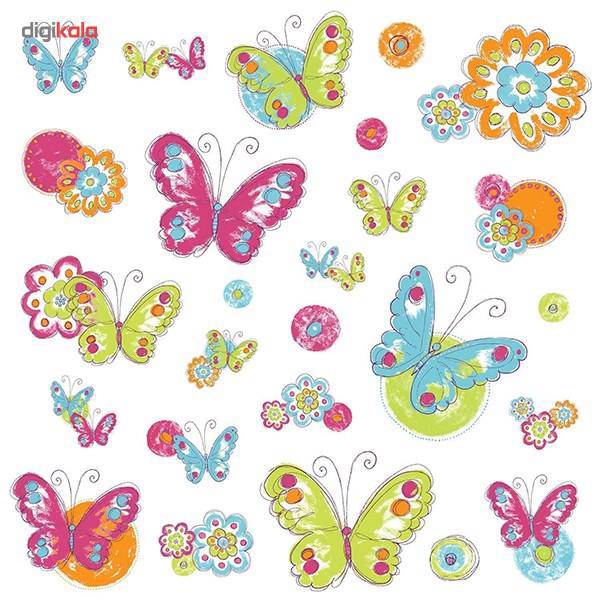 استیکر رومیت مدل Brush Work Butterfly Wall Decl، Roommate Brush Work Butterfly Wall Decl Sticker