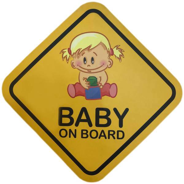 استیکر بیبی آن بورد دکوفان مدل دختر، Decofun Girl Baby On Board