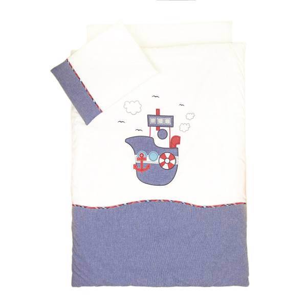 سرویس 4 تکه خواب نوزادی نیلی مدل Ship، Nili Ship Baby Sleep 4 Pcs Set